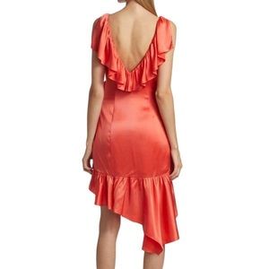 5 a 7 Cinq a Sept NWT Petunya  Neon Coral Dress.